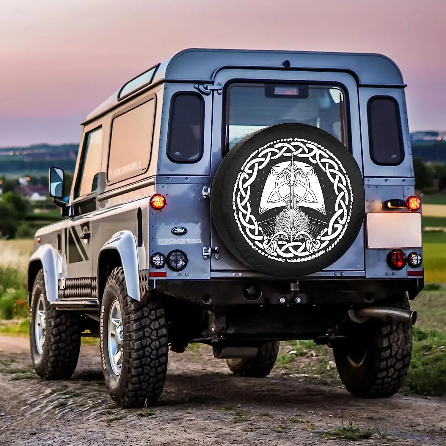 Viking navio capa de pneu sobressalente protetores de roda água à prova de poeira universal apto para suv caminhão campista viagem reboque acampamento