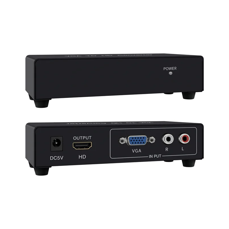 B92B--Compatible 1080P 60Hz VGA To Converter With 3.5Mm Audio Port For PC Laptop For Display Computer Mac Projector Eu