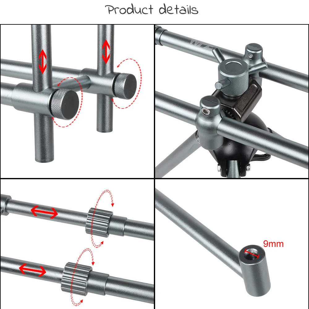 New carp fishing rod pod adjustable telescopic fishing rod telescopic folding pole frame fishing tackle accessories