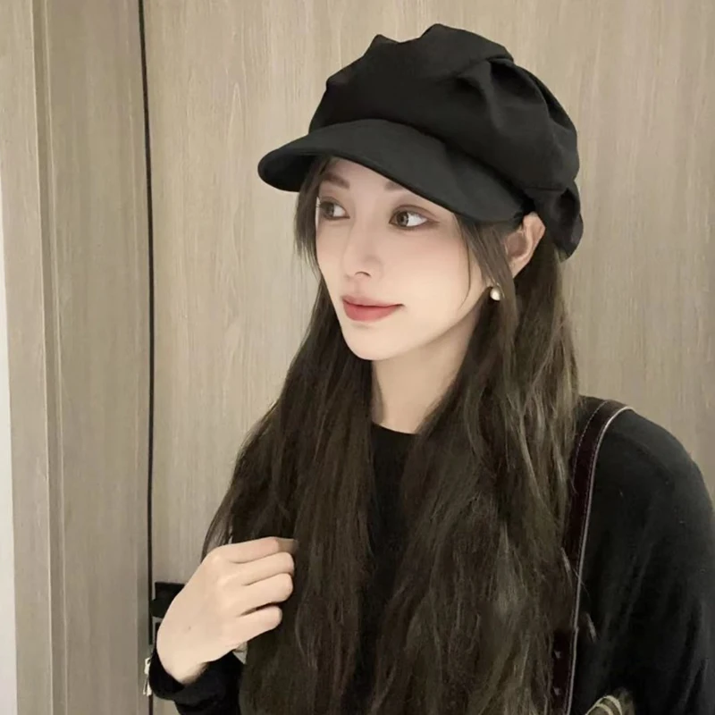1Pieces Octagonal Beret Hats Wool Newsboy Hat Women Cloud Street Brim Cap Outdoor Berets Caps Mountaineering Hat