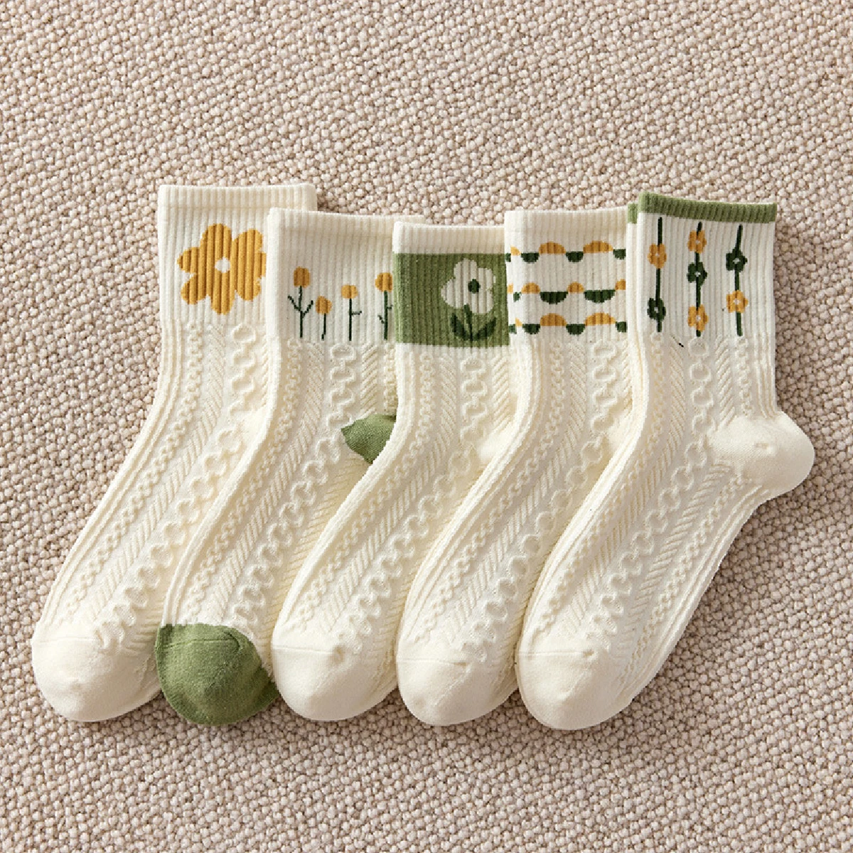 5 pairs of girls' stockings in spring and summer