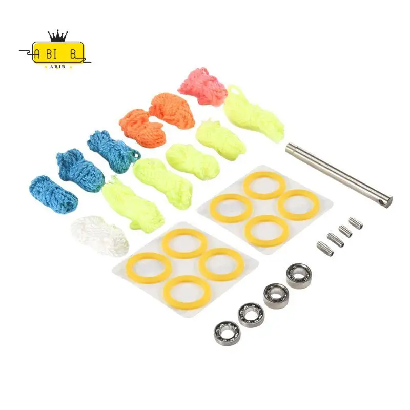 ABIB -Yoyo Bearing Kit,12 Yoyo Strings,8 Silicone Pads,2 10 Ball Unresponsive Bearing,2 Narrow C Responsive Bearing,4Yoyo Axle
