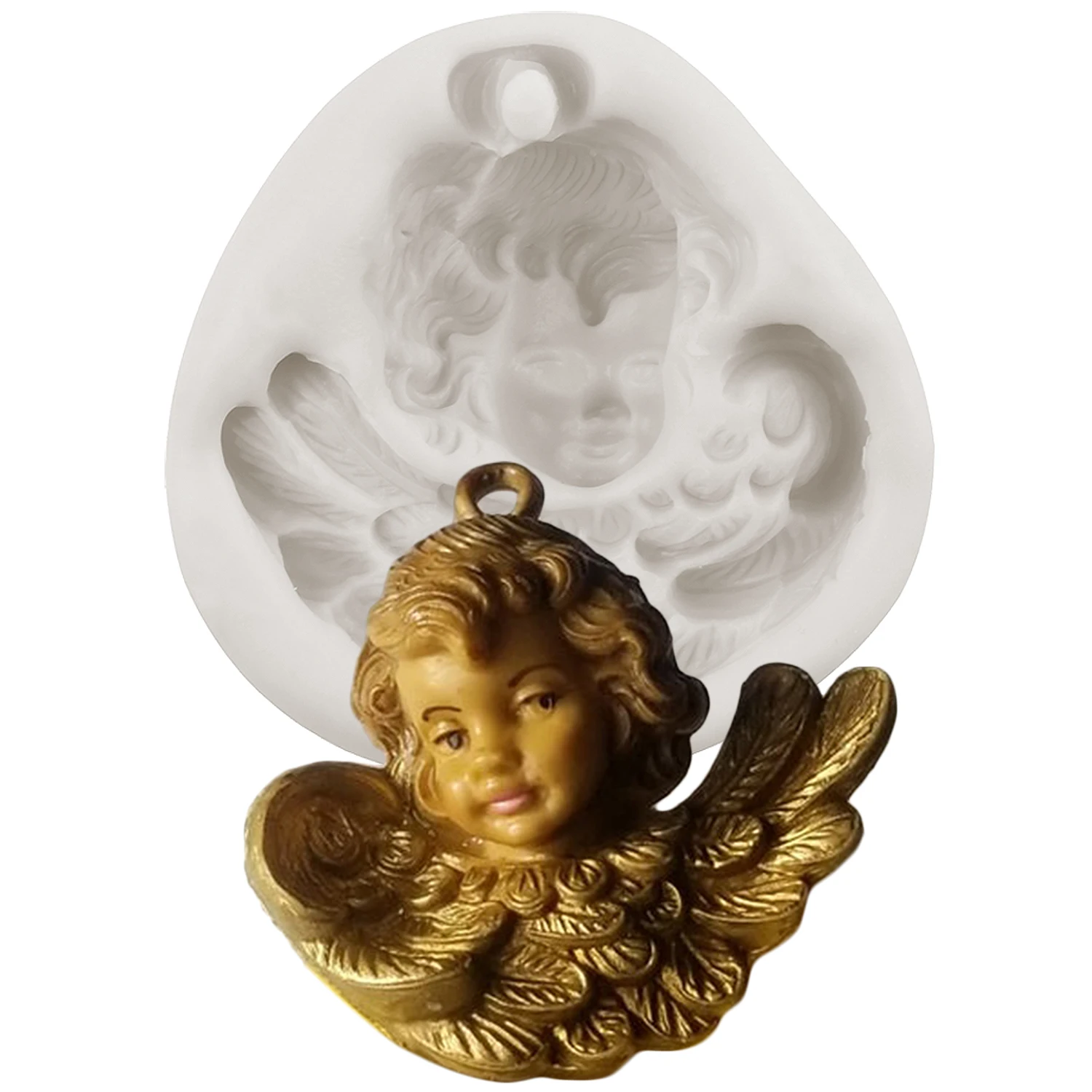 3D Angel Baby Silicone Molds Cupcake Topper Fondant Cake Decorating Tools Candle Soap Resin Clay Candy Chocolate Gumpaste Moulds