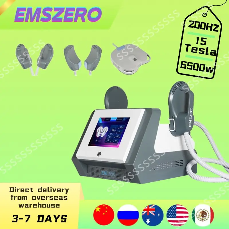 Emszero New Professional 5 Handles 2024 Hi--emt Ems Muscle Stimulator Body Sculpting Machine 6500W 200HZ with Pelvic Floor Pad