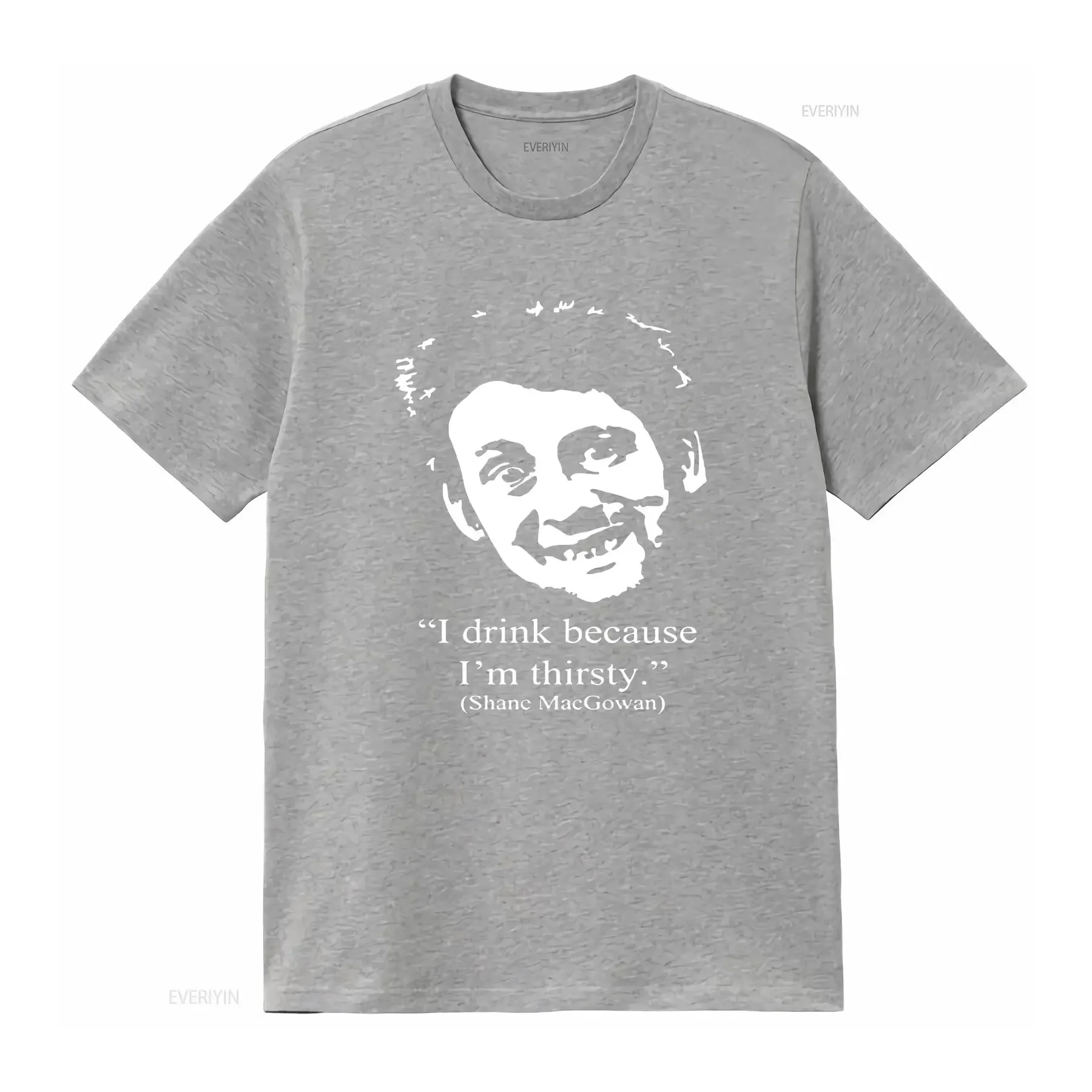 تي شيرت The POGUES تي شيرت عتيق مغسول ومتعدد الاستخدامات ملابس غير رسمية مصممة برسومات قليلاً للارتداء اليومي وجيد التهوية