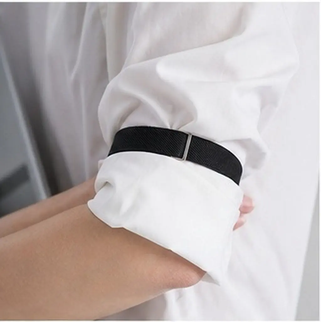1Pair Sleeve Garters Elastic Adjustable Arm Band Shirt Sleeve Holder for Men Women Stretchy Armband Unisex Fashion Cool