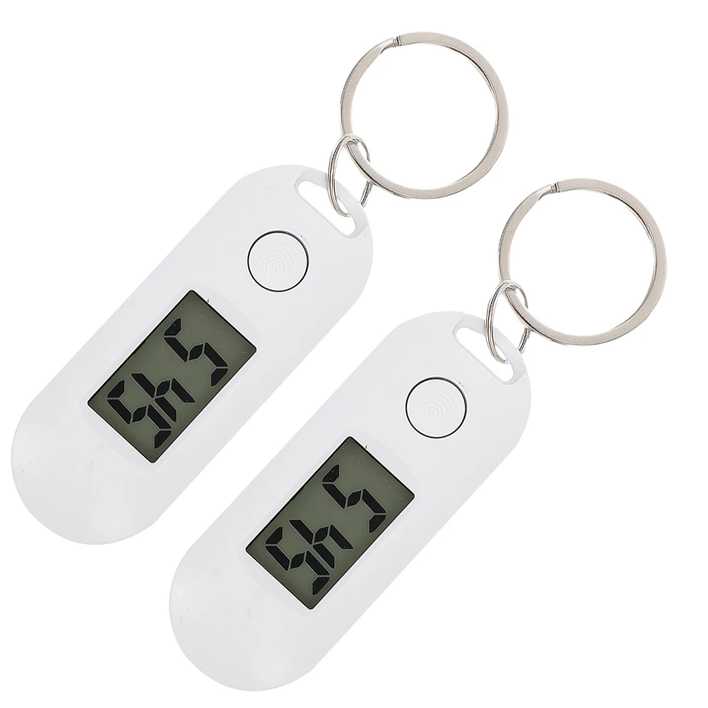

2pcs Portable Keychain Digital Watch Silent Design Student Electronic Watches For Backpacks And Lanyards