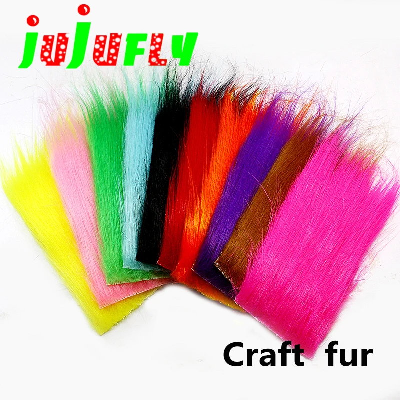 

Big sale 8*13.5cm patch artificial fly tying craft fur longest soft synthetic hair fiber baitfish streamers fly tying materials