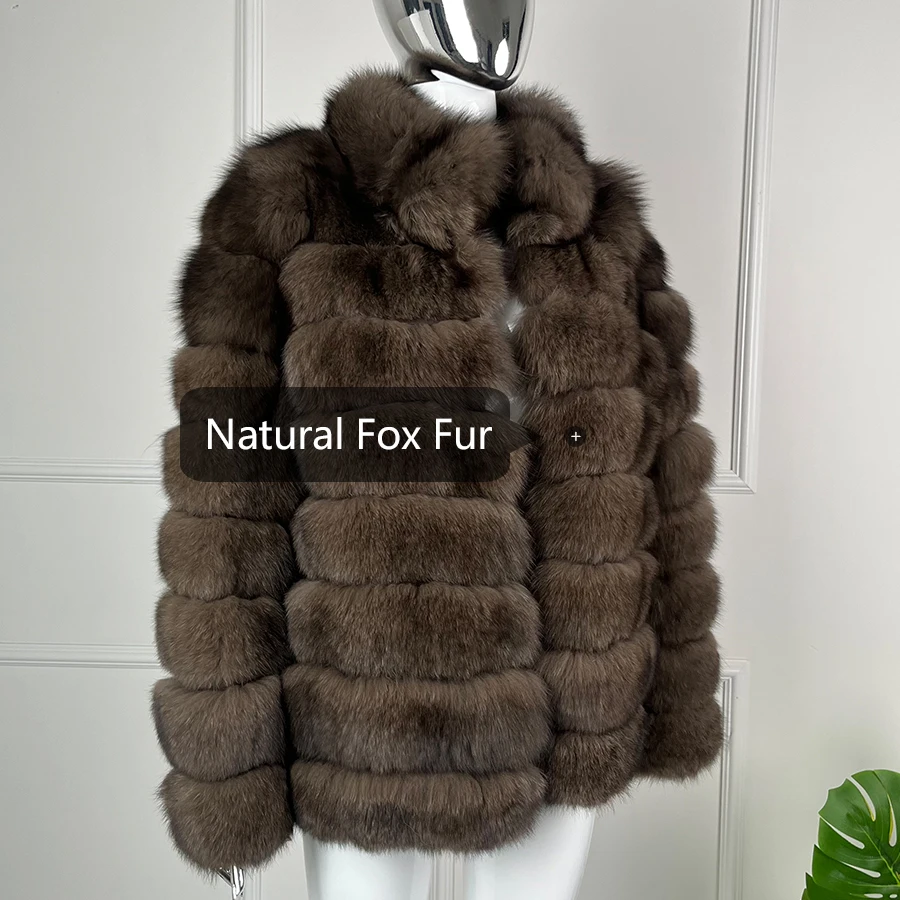 Womens Fur Coats Short Natural Fox Fur Jacket With Lapel Luxury Fur Coat Best Selling Genuine Fox Fur