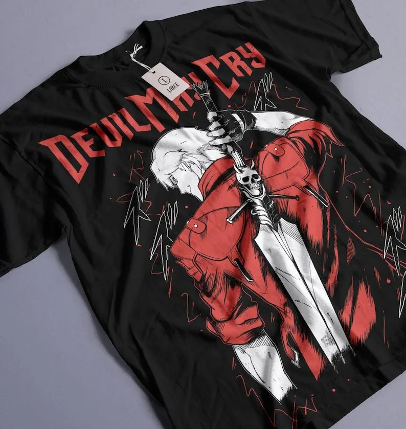 Camiseta unisex premium Dante Shooting DMC3 - Diseño gráfico Devil May Cry 3