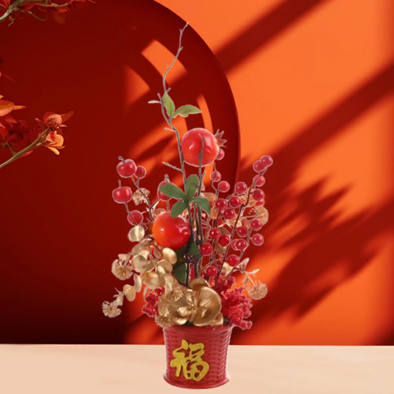 中国の旧正月の装飾,偽の花のバケツ,春祭り,2020