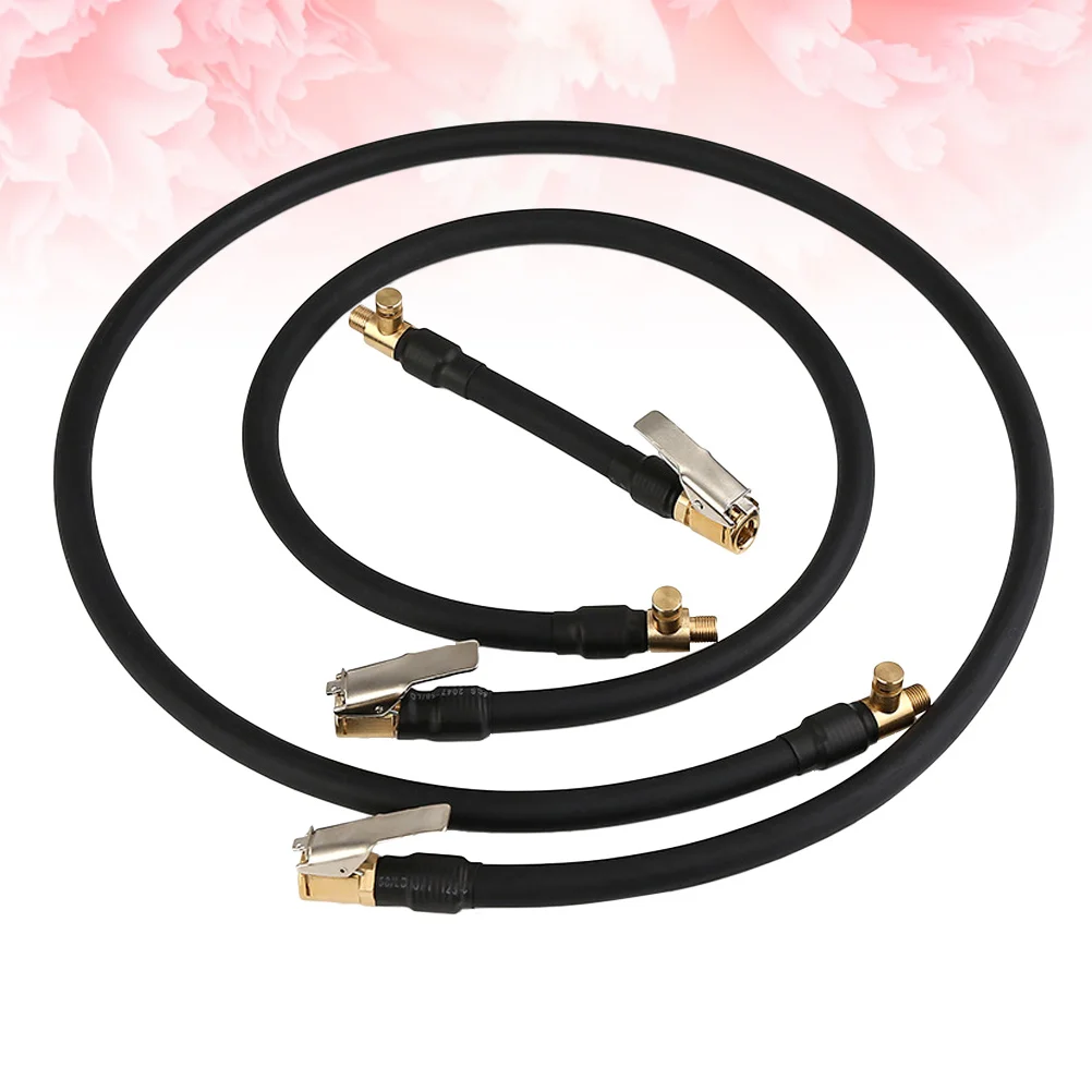 

60cm Universal Tyre Extensions Hose Head Clip Design Inflator Adapter for Easy Air Pumping Bicycle Motorcycle Car