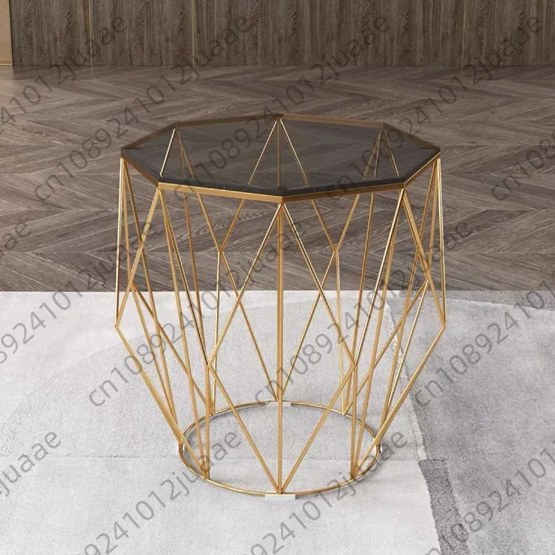Nordic Wrought Iron Coffee Tables Furniture Living Room Dormitory Small Side Table Modern Simple Hotel Apartment Corner Table