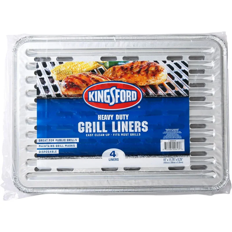 Heavy Duty Aluminum Grill Liners | Disposable Grilling Prevent Food from Falling Through