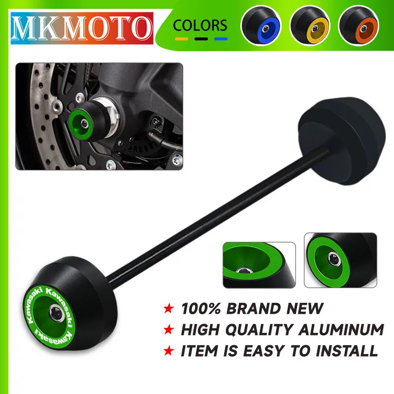 

Moto Falling Protection For Z800 Z1000 1000R 1000SX NINJA1000 Front Wheel Axle Fork Crash Slider Protector z800 1000 ninja1000