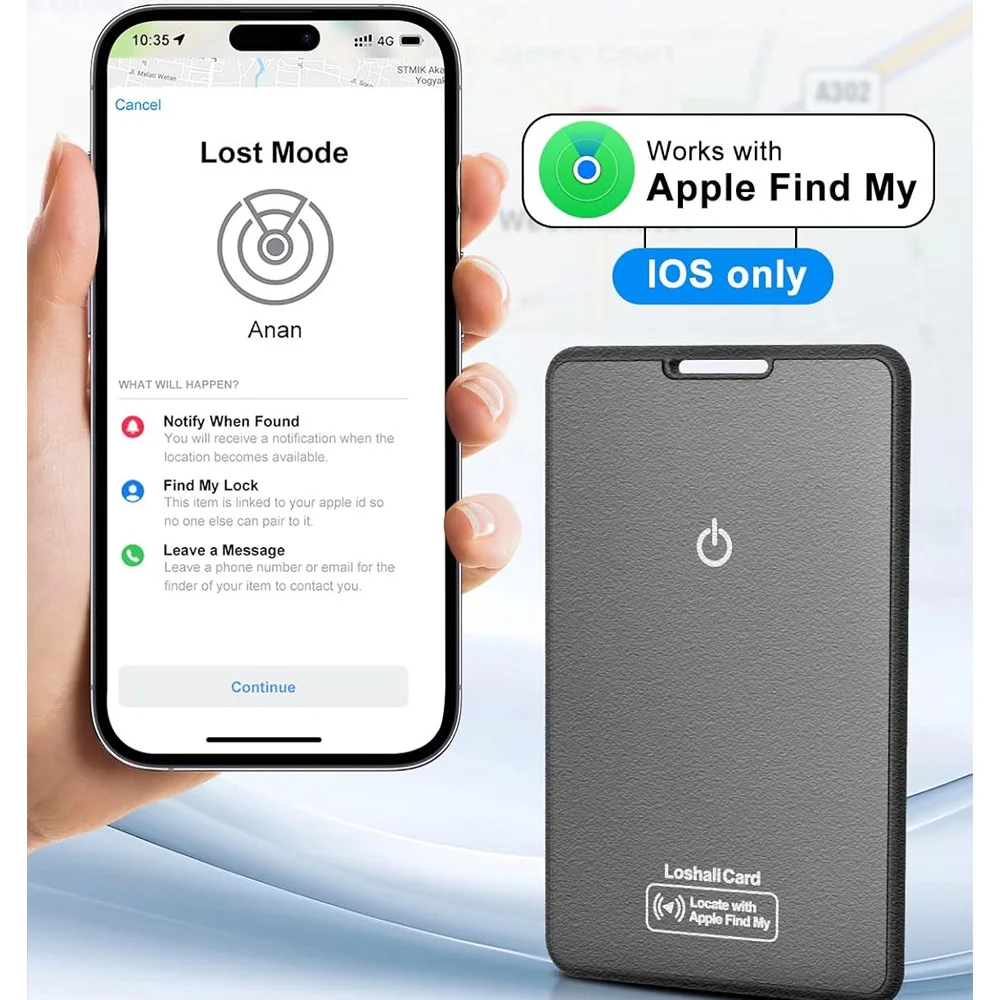 Wallet Tracker Card, Smart Tag Card Compatible with Find My App (iOS ONLY), Slim Smartcard IP67 for Wallet, Luggage,Mobile Phone