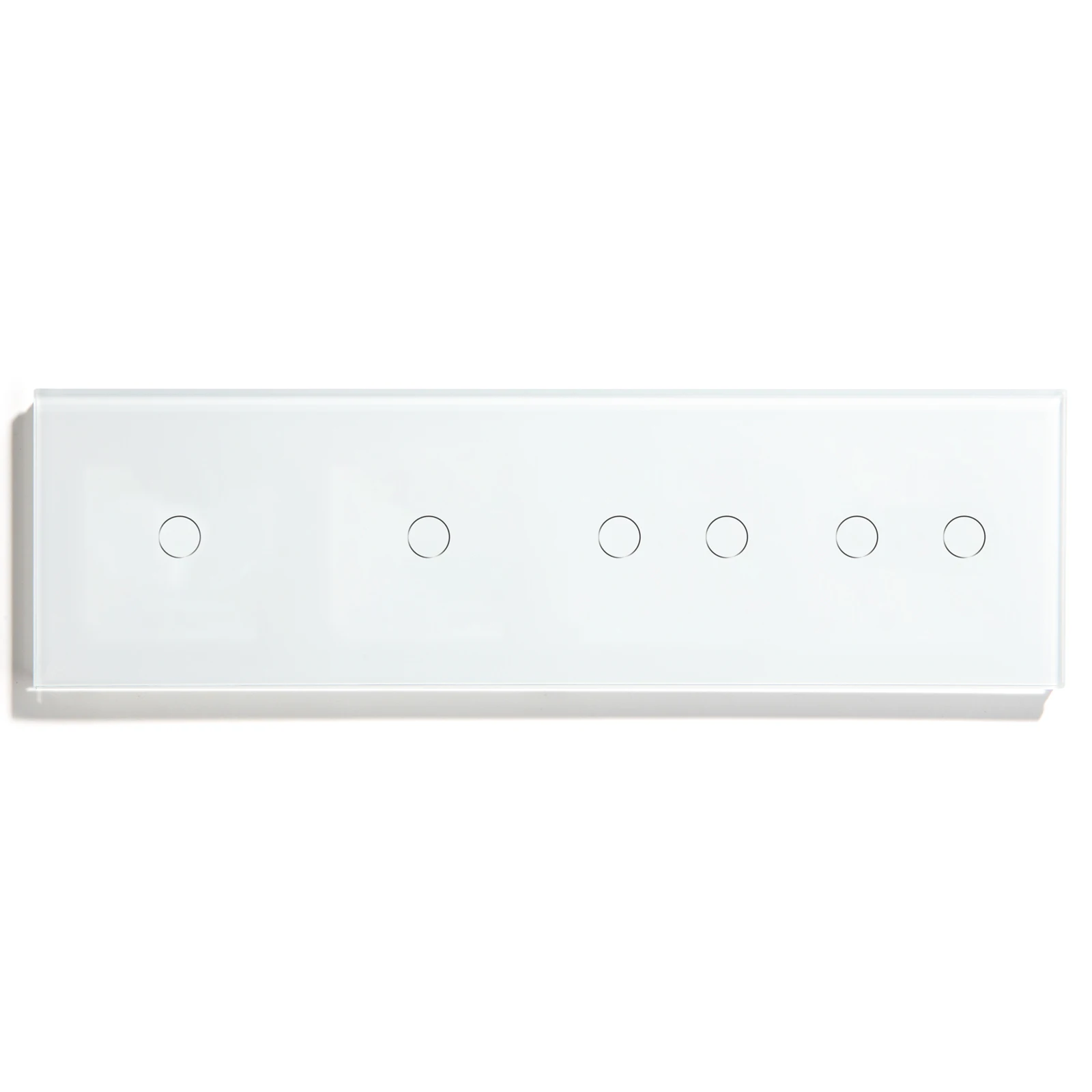 BSEED Touch-Schalter, 1/2/3 Gang, 1-Wege-Wandlichtschalter, blaue LED-Hintergrundbeleuchtung, Glas, Sensorbildschirm, Heimschalter, Weiß, EU-Standard 10