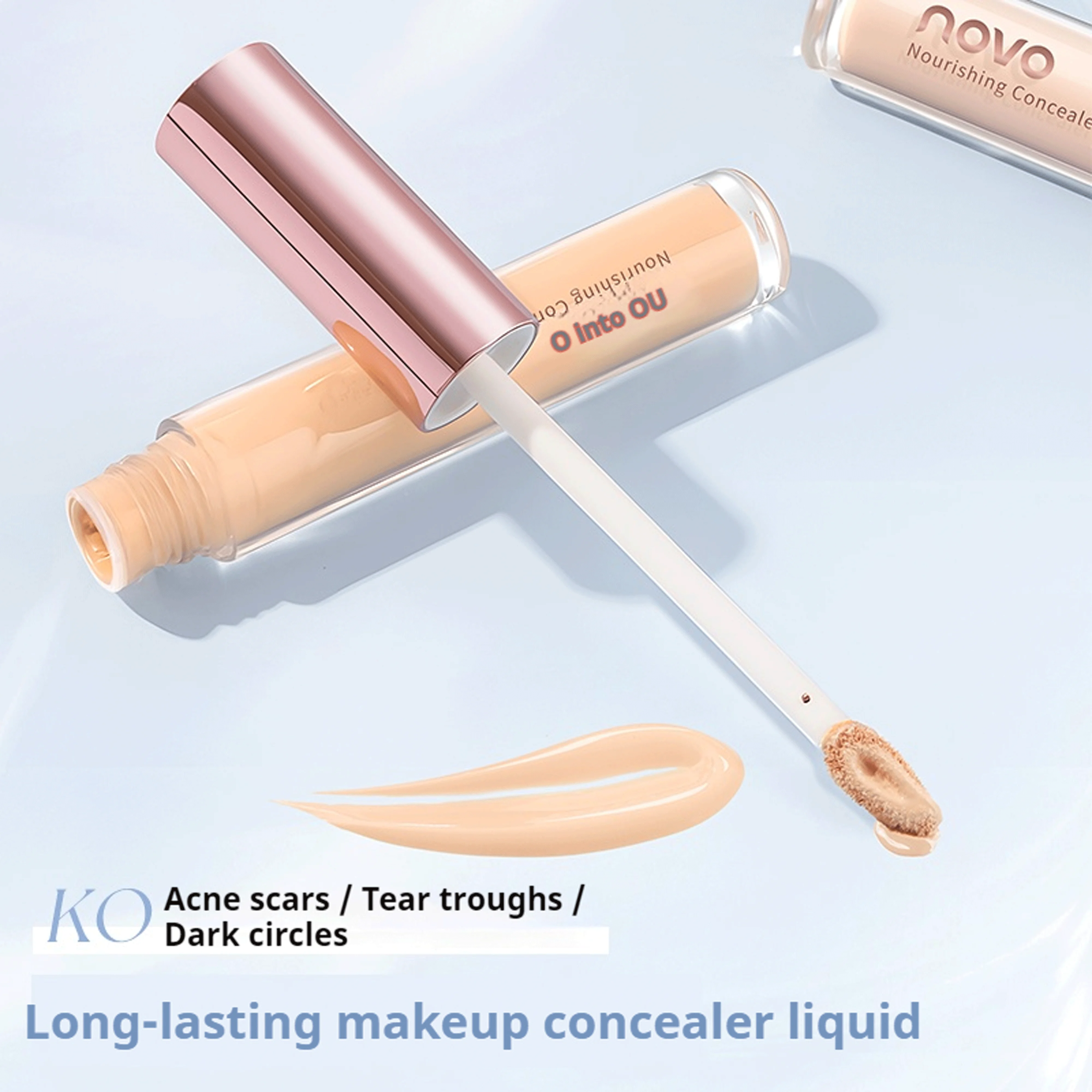 NOVO Korektor i serum rozświetlające koryguje koloryt skóry, kryje niedoskonałości, modeluje kontury twarzy.