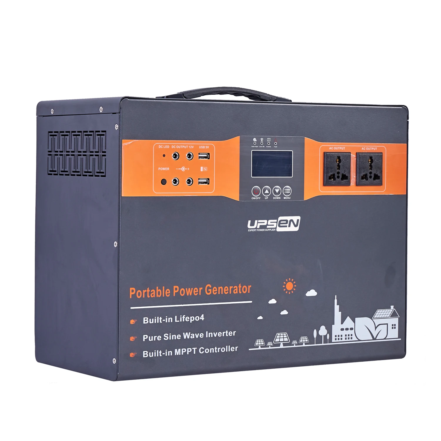 3000W 3kw ESS MPPT Controller 25.6V 100A LiFePO4 Battery Pure Sine Wave Generator RS485 WiFi Monitoring Power Bank Generator