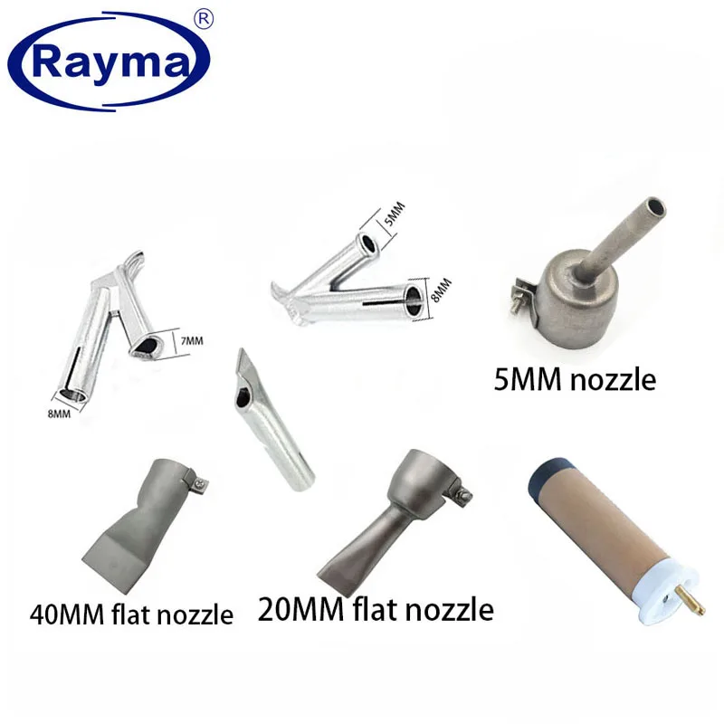 Rayma-Plastic Welding Gun Tools Set, soldador de ar quente, 2 Speed Welding Bocal, 1 rolo de silicone, 1600W, venda quente, 2024