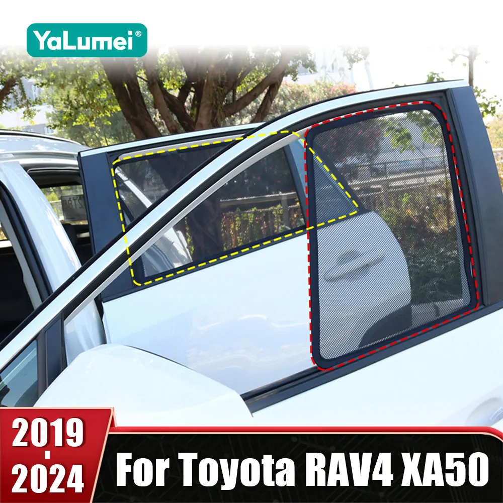 

Side Wingdow Sunshade Curtain Front Rear Sun Blind Cover For Toyota RAV 4 2019-2021 2022 2023 2024 XA50 Hybrid Car Accessories