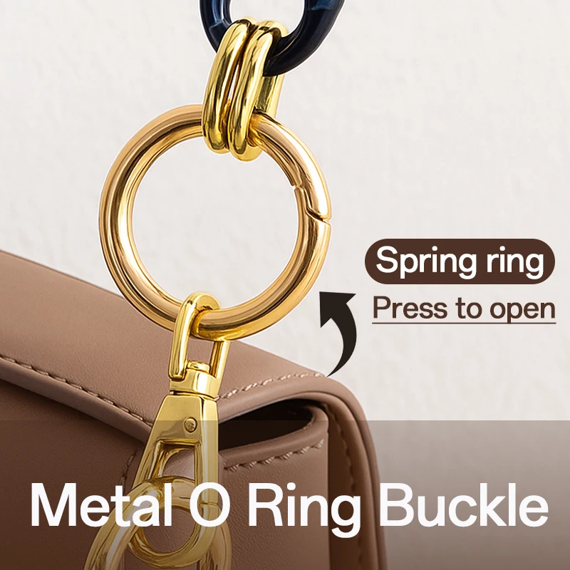 

10Pcs 10-50mm Openable Carabiner Rings Bag Strap Metal O Ring Buckle Keychain Round Spring Snap Hook DIY Jewelry Accessories
