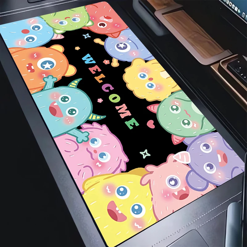 Muismat Cartoon Gamer Kawaii Monster Toetsenbord Pad Laptop Gaming Accessoires Muismat PC Antislip Bureaumat Anime Leuke Muismat