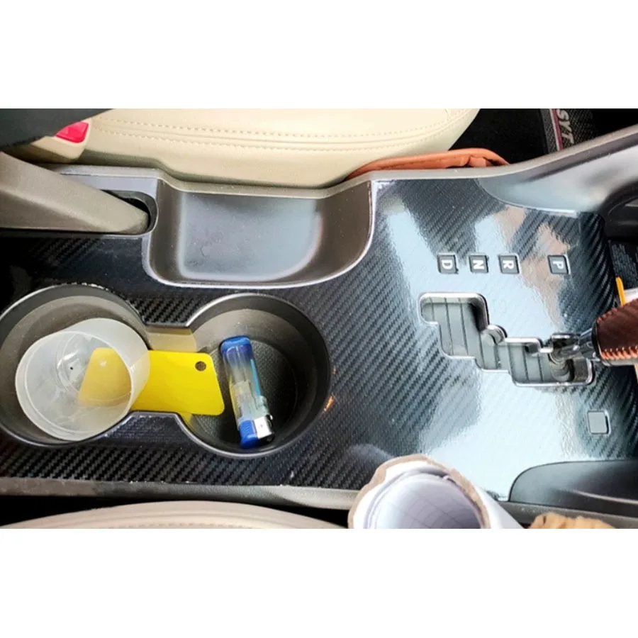 YAQUICKA For Hyundai Tucson IX35 Car Interior Gear Shift Box Water Cup Holder Panel Cover Trim Styling Stickers