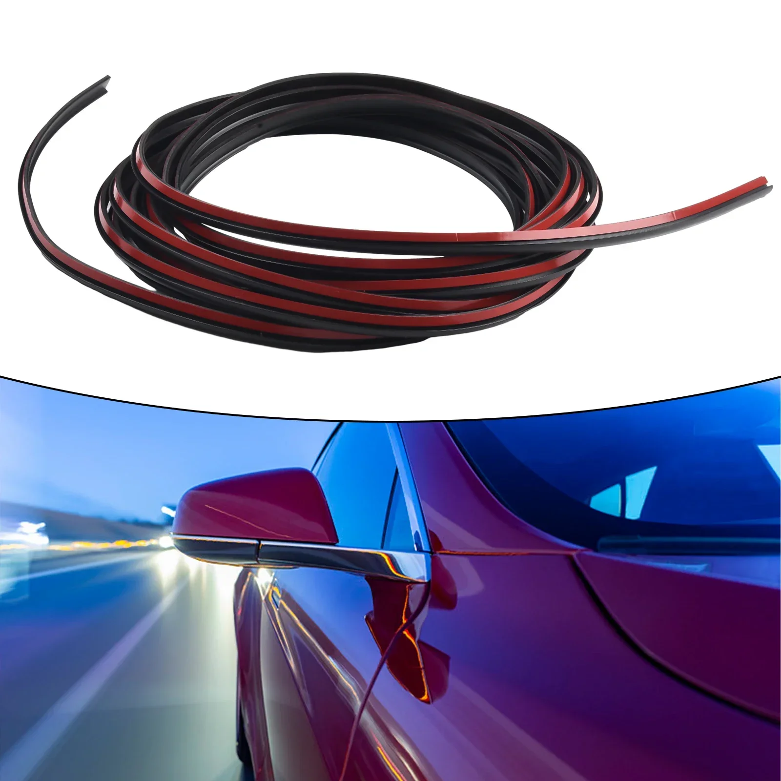 2/4/5M Car Rubber Sealing Strip T-shape Auto Seal Edge Weatherstrip Car Bumper Fender Flare Arch Moulding Trim Sealants