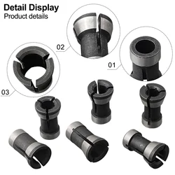 Recortadora de 6 piezas, broca de enrutador, adaptador de portabrocas, máquina de corte de grabado, enrutador, portaherramientas de 6/6, 35/8mm