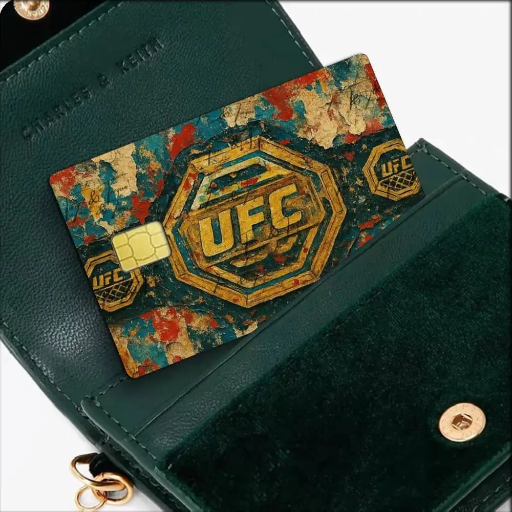 UFC Logo F-Fighting  Waterproof Film Skin Cover Credit Card Stickers Debit Front Bank Bus Pass - view 3