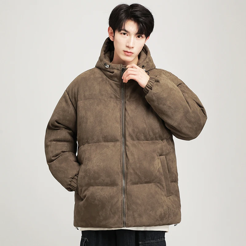 

New Men'S Winter Loose Casual Hooded Down Cotton Coat Korean Teenagers' Thick Warm And Fashionable Versatile Bread Cotton Jacket