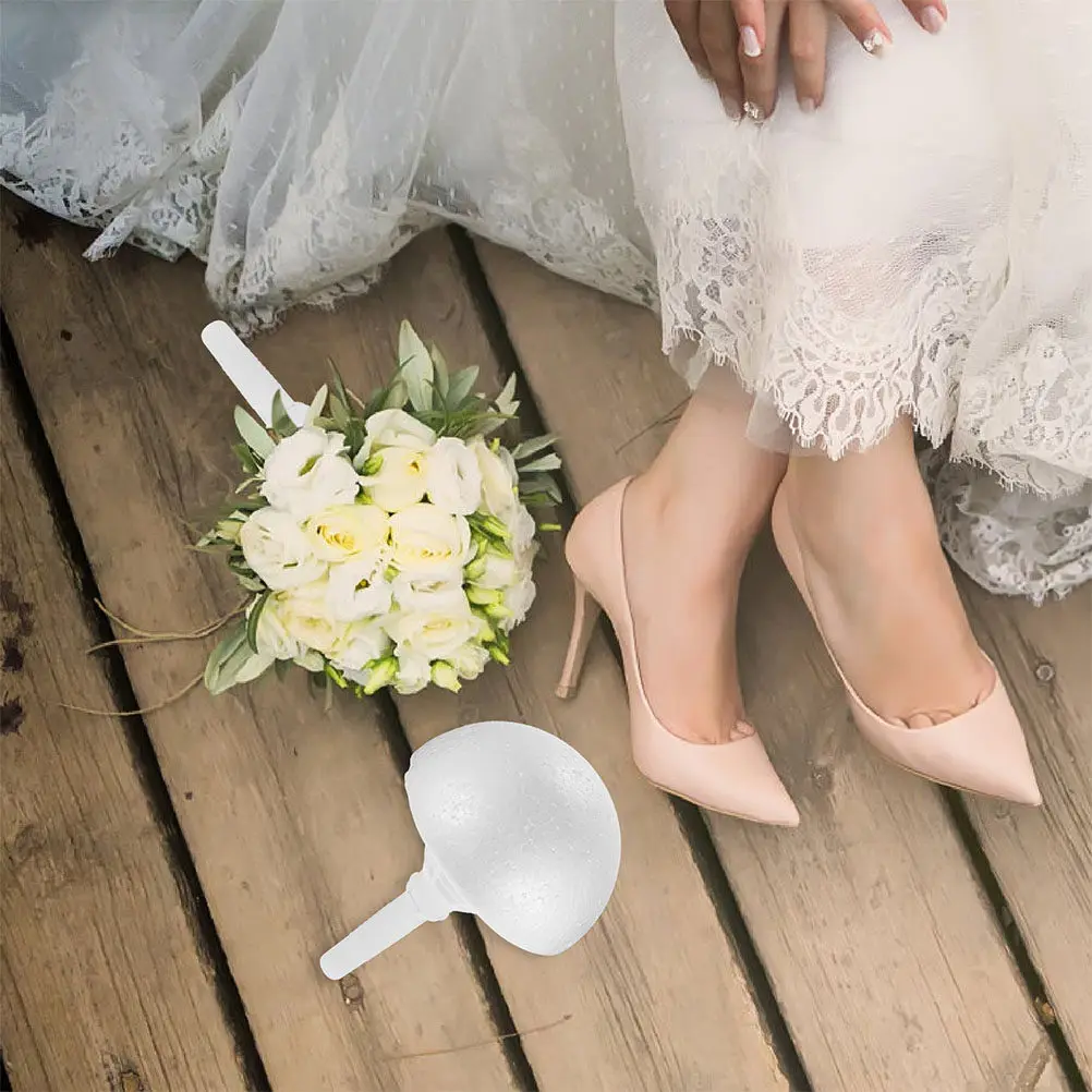 

4Sets Floral Foam Bouquet Holders Stable Material DIY Bridal Flower Handle Wedding Bouquet Decoration Supplies