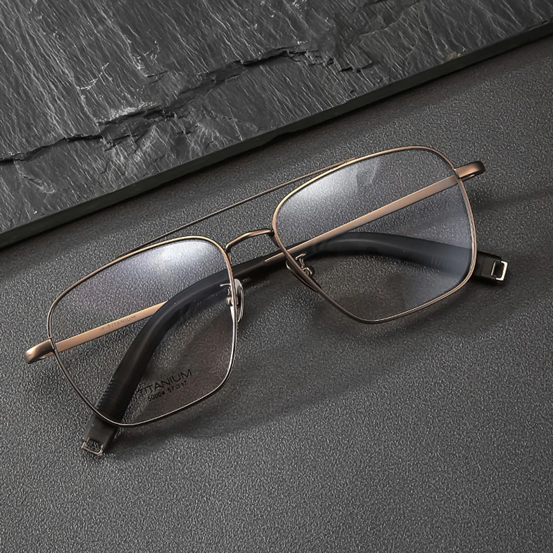 USD Brand Reproduction Pure Titanium Double Bridge Glasses Frame Oversize 150mm Men Big Face Eyeglasses Fashion Luxury Eyewear
