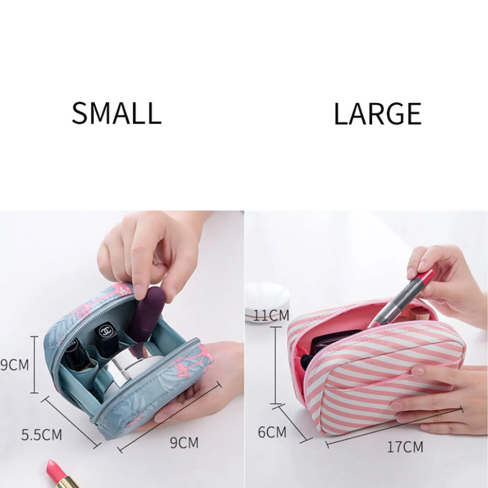 1Pcs Mini Solid Color Flamingo Cosmetic Bag Cactus Travel Toiletry Storage Bag Beauty Makeup Bag Cosmetic Bag Organizer Hot Sale