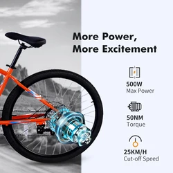 Bicicleta eléctrica PVY 500W para adultos – 29 pulgadas con app