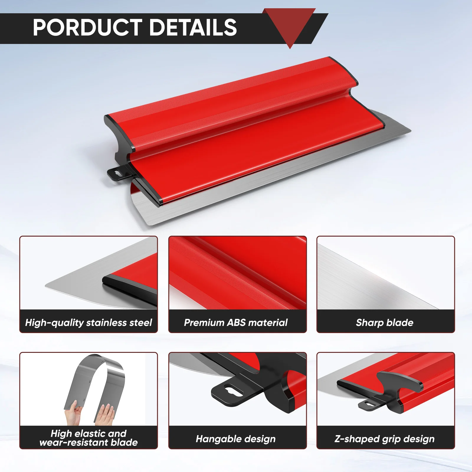 25/40/60/80 سنتيمتر 4 قطعة دريوال القشط تنعيم ملعقة للجدار الأبيض ضربة أسفل مقذوف الفولاذ المقاوم للصدأ أدوات البناء