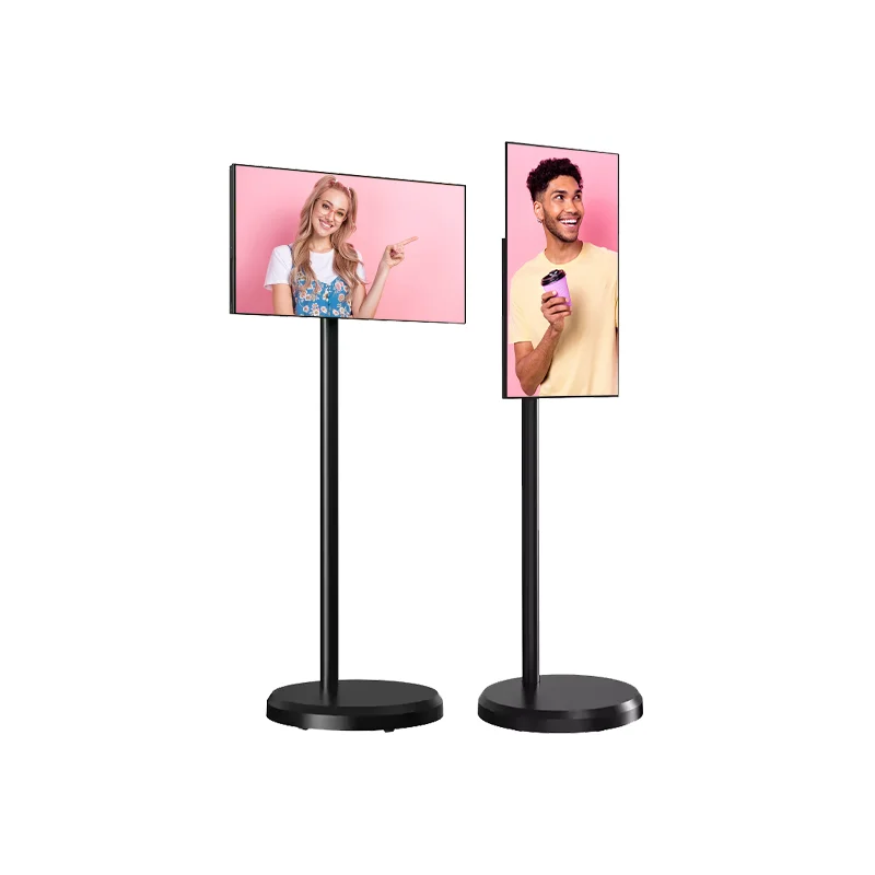 تلفزيون Stand Tv Follow by Me تلفزيون ذكي محمول 27/32 بوصة Incell Lcd شاشة تعمل باللمس أندرويد 11 شاشة تلفزيون محمولة داخلية تعمل باللمس