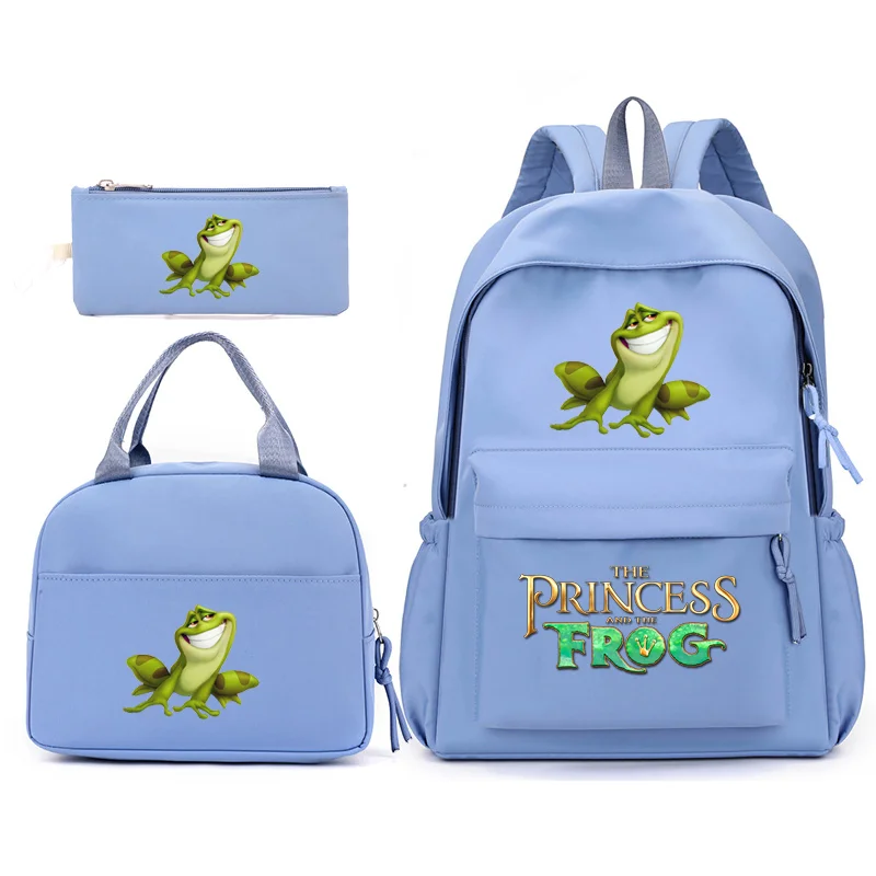 

Disney The Princess and the Frog 3pcs/Set Backpack with Lunch Bag for Teenagers Student School Bags Comfortable Travel Sets