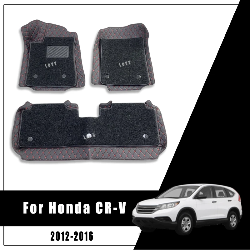 For Honda CR-V CRV CR V 2016 2015 2014 2013 2012 Luxury Double Layer Wire Loop Car Floor Mats Carpets Auto Parts Styling Covers