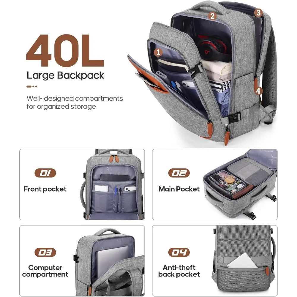 Juego de equipaje giratorio rígido de 3 piezas, 20 carteras con cerradura TSA, maleta de viaje duradera para uso diario