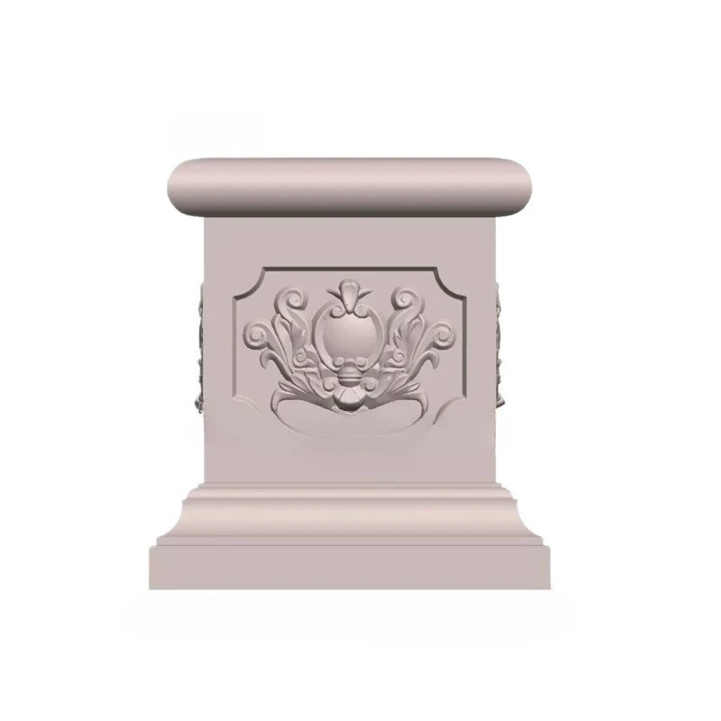 Chinese paper pattern swastika model sun flower square pier mold villa gate Roman column foot base building template