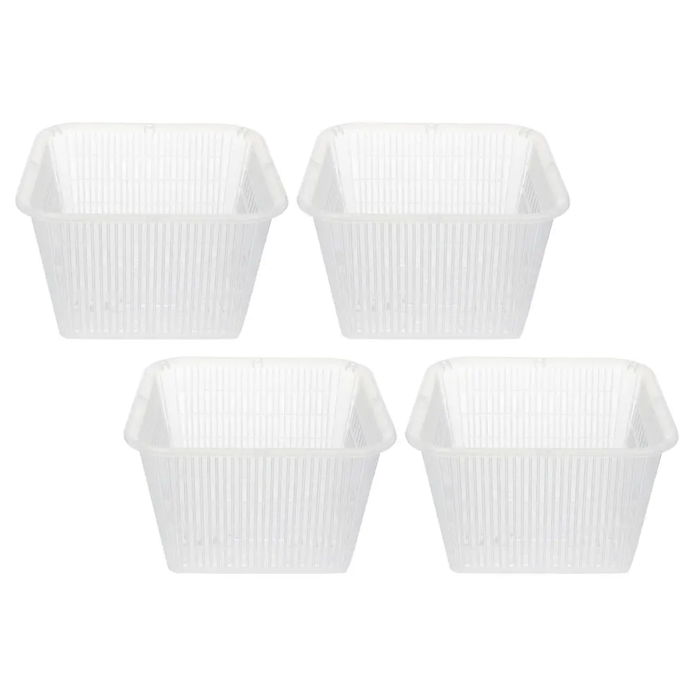 

4pcs Root Control Planting Baskets Hydroponic Square Mesh Net Cups for Pots with Holes Plastic Planter Containers