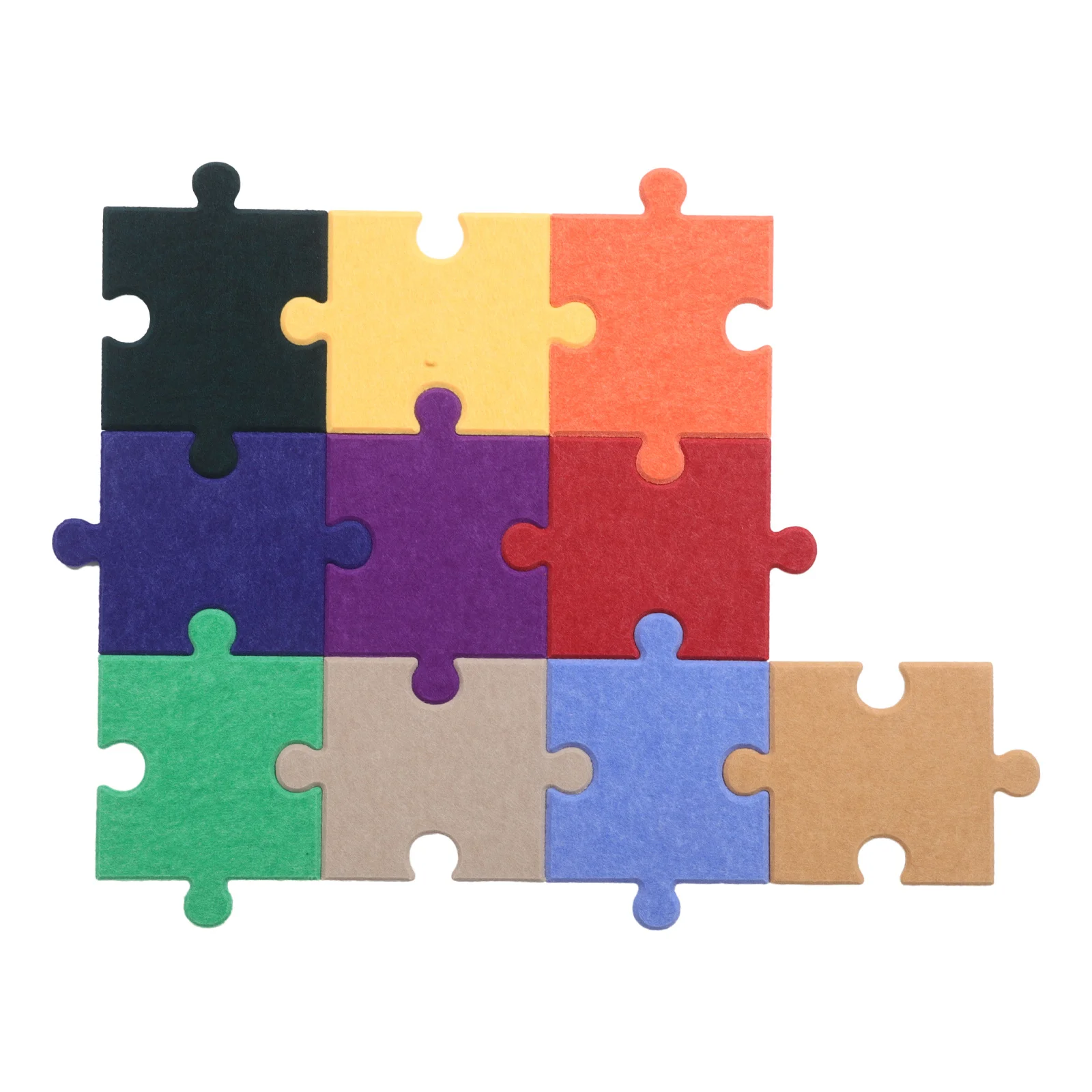 

10Pcs Felt Puzzle Board Self Adhesive Wall Stickers DIY Photo Bulletin Message Board Home Kids Room Office Decoration