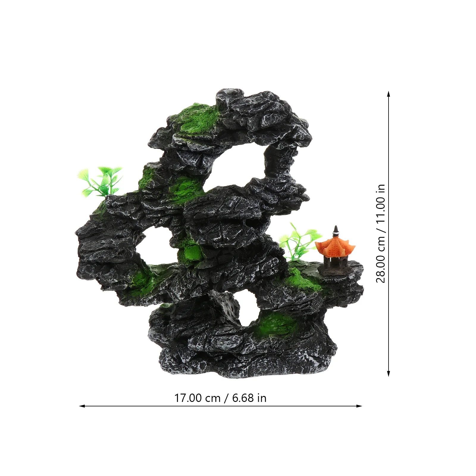 حوض السمك خزان الأسماك الجنينة حجر الديكور تصميم واقعي حوض السمك المناظر الطبيعية زخرفة الديكور خزان الأسماك زخرفة