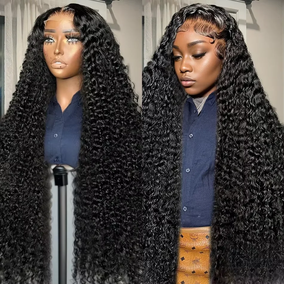 

250% 360 Full Hd Lace Wigs Human Hair Pre Plucked 30 40Inches Curly Wigs Glueless Wig Deep Wave Frontal Wig Human Hair Ponytail