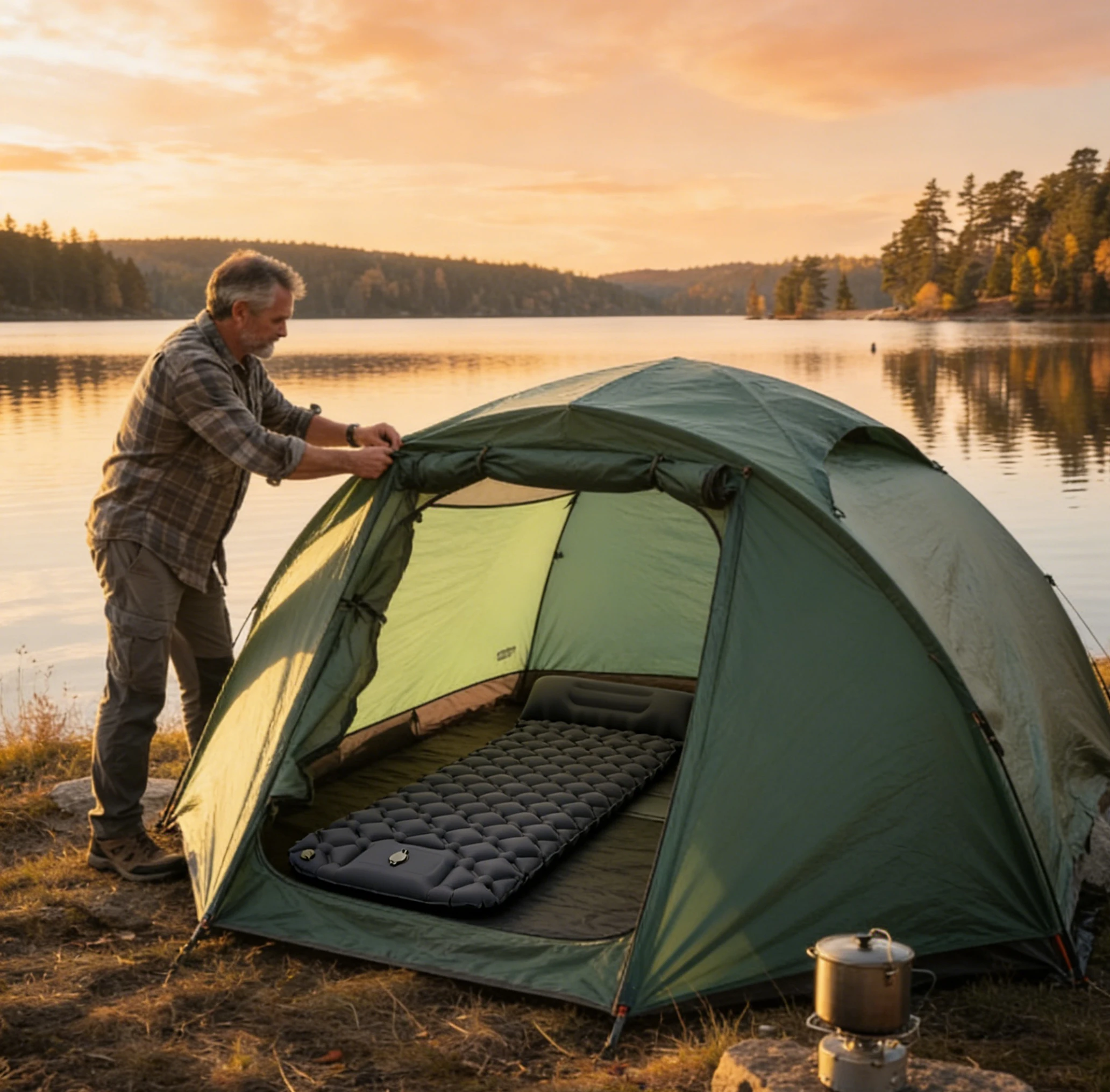 

Самонадувающийся спальный коврик для кемпинга, походная палатка, спальные коврики для кемпинга с подушкой 195*60 см, сверхлегкий рюкзак для сна