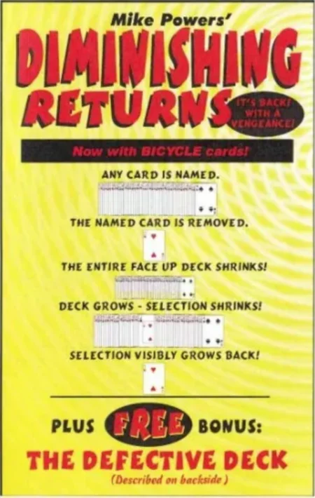 Mike Powers - Diminishing Returns - Magic tricks (Instant Download)
