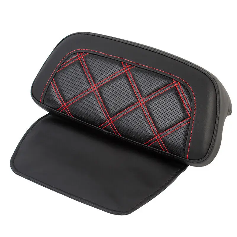 Red Stitching Razor Chopped Tour Pack Trunk Backrest Pad For Harley Touring Road Street Electra Glide Road King 2014-Later