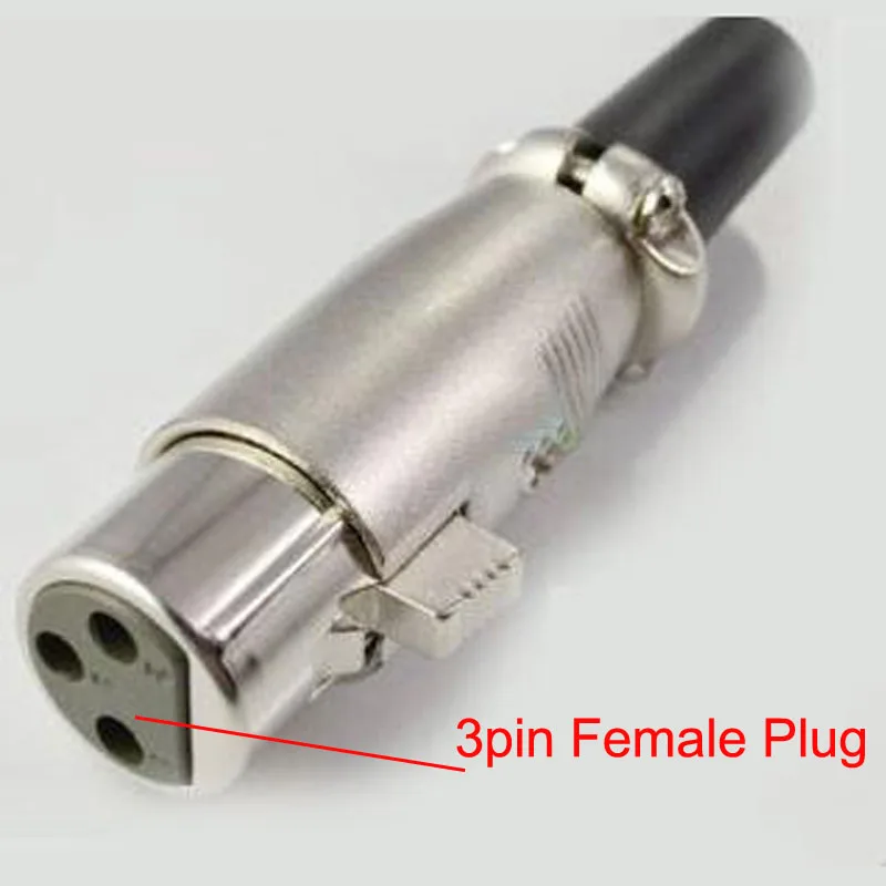 Banggood 1pcs XLR 3pin or 4pin Microphone Mic Speaker AMP Male or Female Audio Cable Connector Plug Adapter